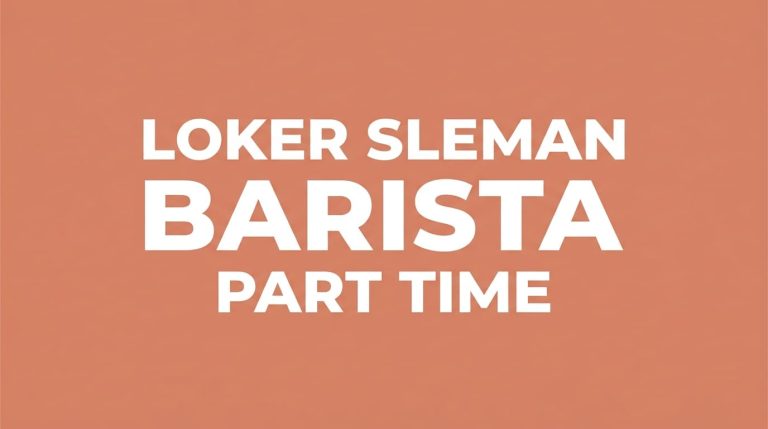 Lowongan Kerja Sepakat Coffee Sleman: Posisi Barista (Part Time WFO)
